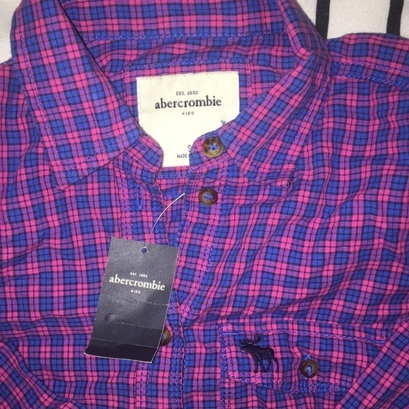 NWT Abercrombie girls size s 6/7 Buttondown - Picture 2 of 3